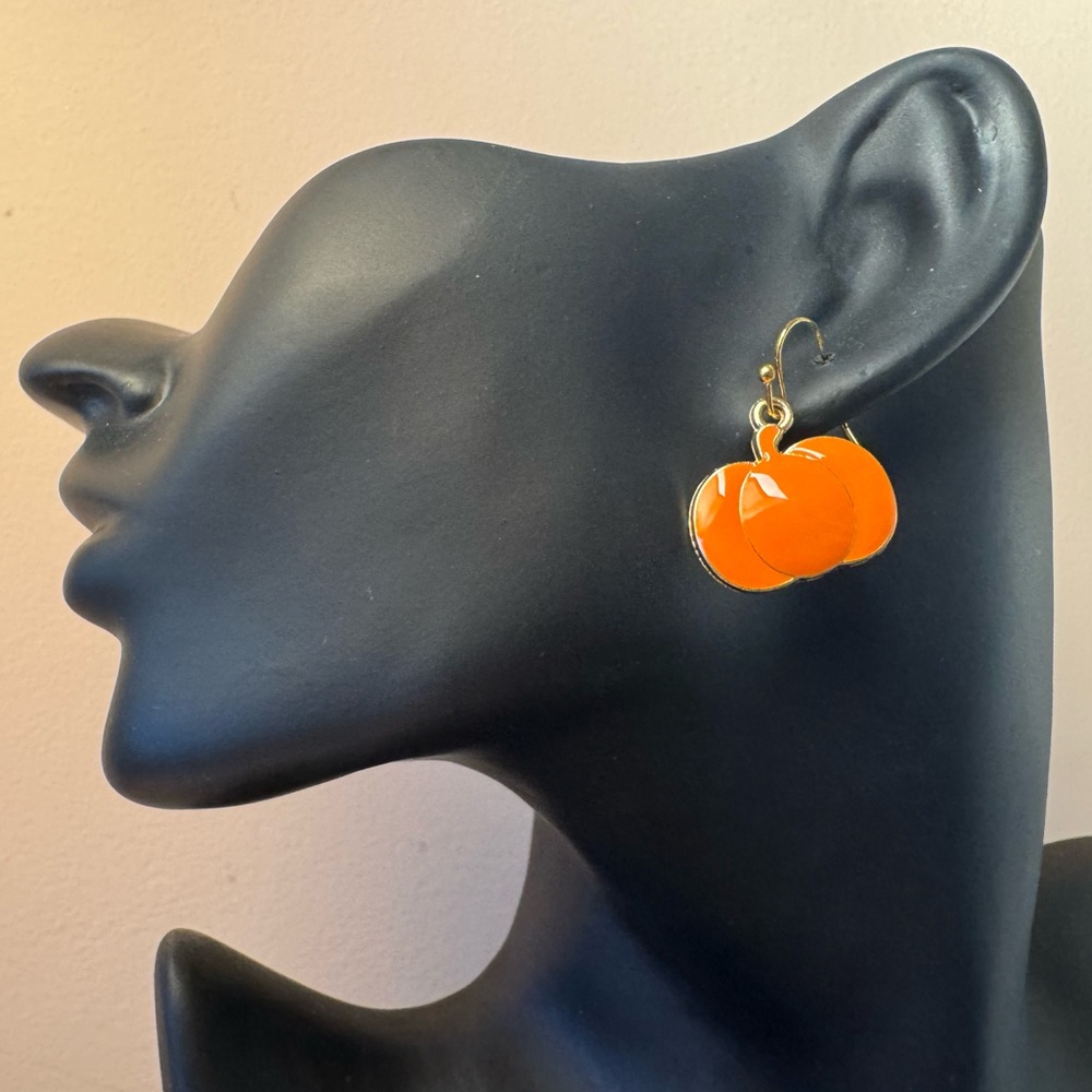 Orange Pumpkin Earrings
